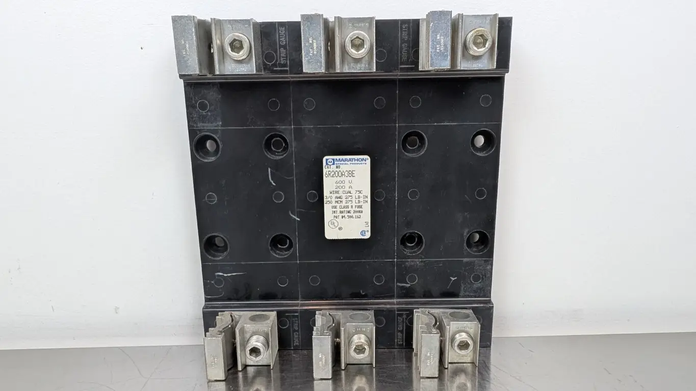 Marathon 6R200A3BE Fuse Block 600V 200A 3/0 AWG 250 MCM 3-Pole Class R