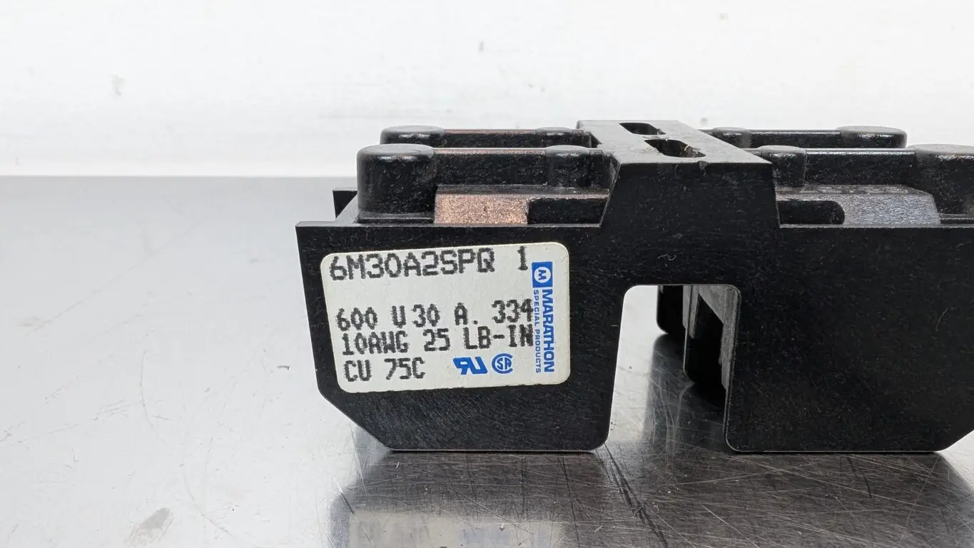 Marathon 6M30A2SPQ Fuse Block 600V 30A 10 AWG 2-Pole - Image 3