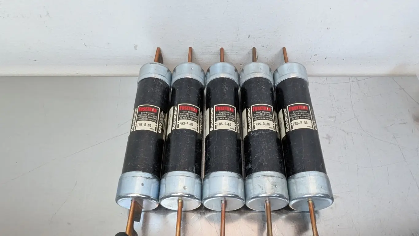 5 Pack Bussmann FRS-R-80 Dual Element Time Delay Fuse Fusetron 600VAC/300VDC 80A RK5