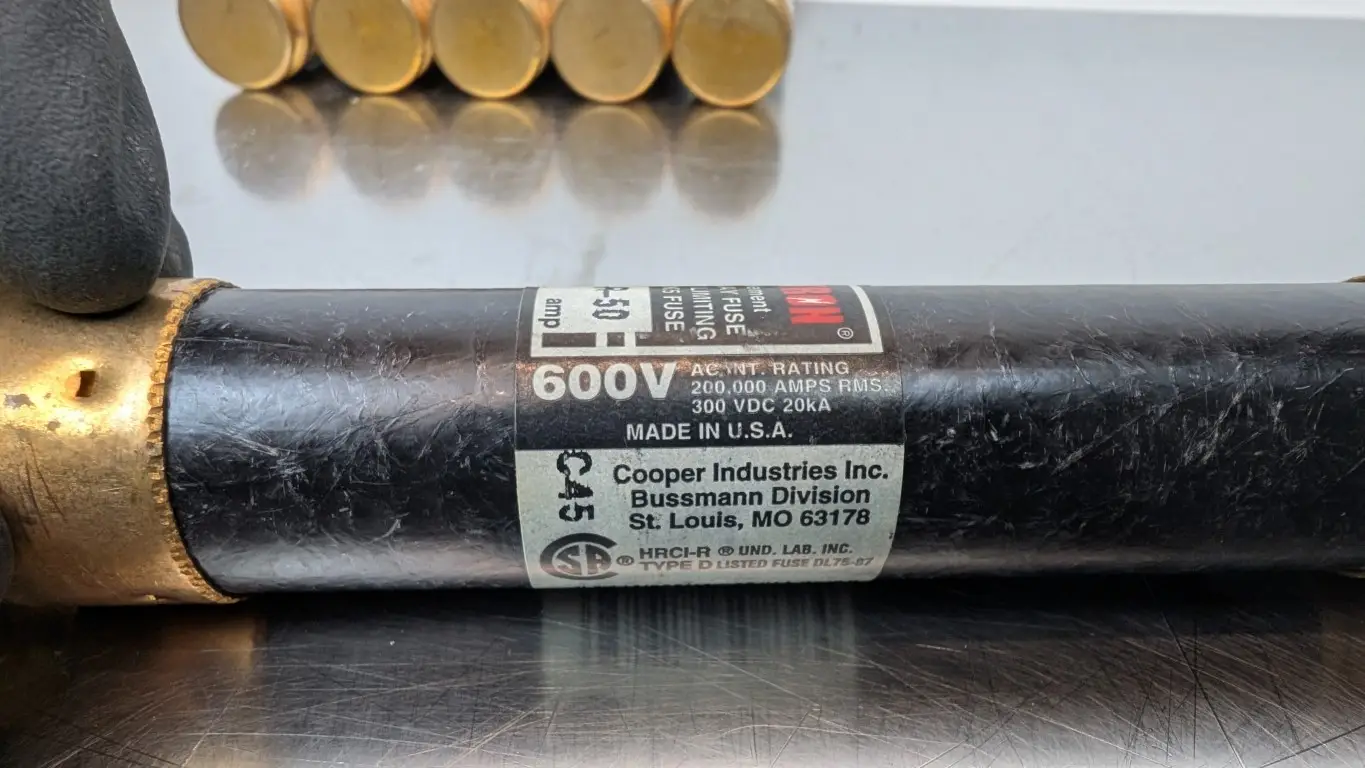 6 Pack Bussmann FRS-R-50 Dual Element Time Delay Fuse Fusetron 600VAC/300VDC 50A RK5 - Image 2
