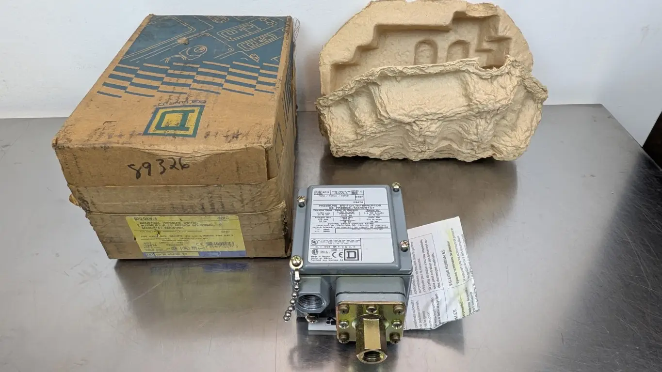 Square D 9012GAW-5 Industrial Pressure Switch Ser C 600V AC/DC 3-150 PSI
