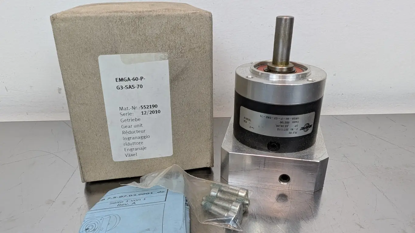 Festo EMGA-60-P-G3-SAS-70 Planetary Gear 552190 Neugart 3:1 22 Nm 13000 RPM