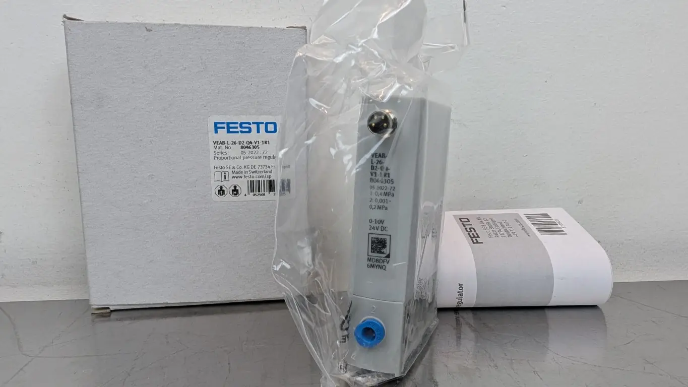 Festo VEAB-L-26-D2-Q4-V1-1R1 Proportional Pressure Regulator 8046305 24VDC