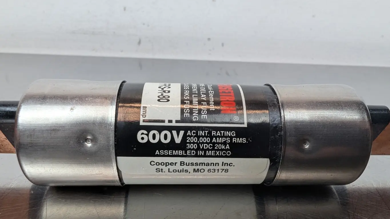 Bussmann FRS-R-80 Dual Element Time Delay Fuse Fusetron 600VAC/300VDC 80A RK5 - Image 4