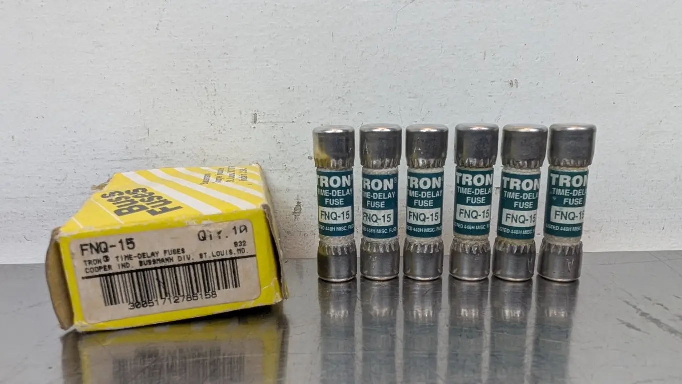 6 Pack Bussmann FNQ-15 Time Delay Fuse Tron 500VAC 15A