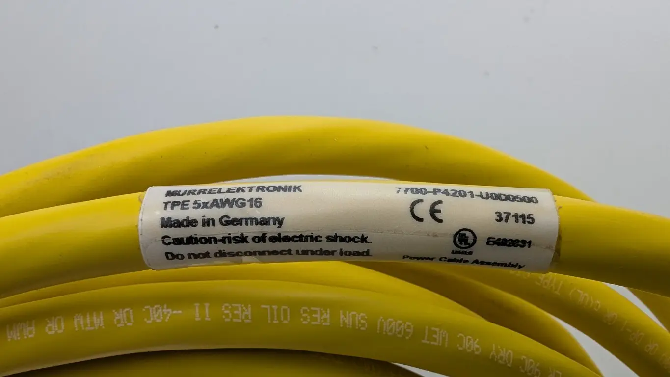 Murr Elektronik 7700-P4201-U0D0500 Cordset 63VDC 12A M12 Male 5-Pin 5-Wire 5m - Image 4