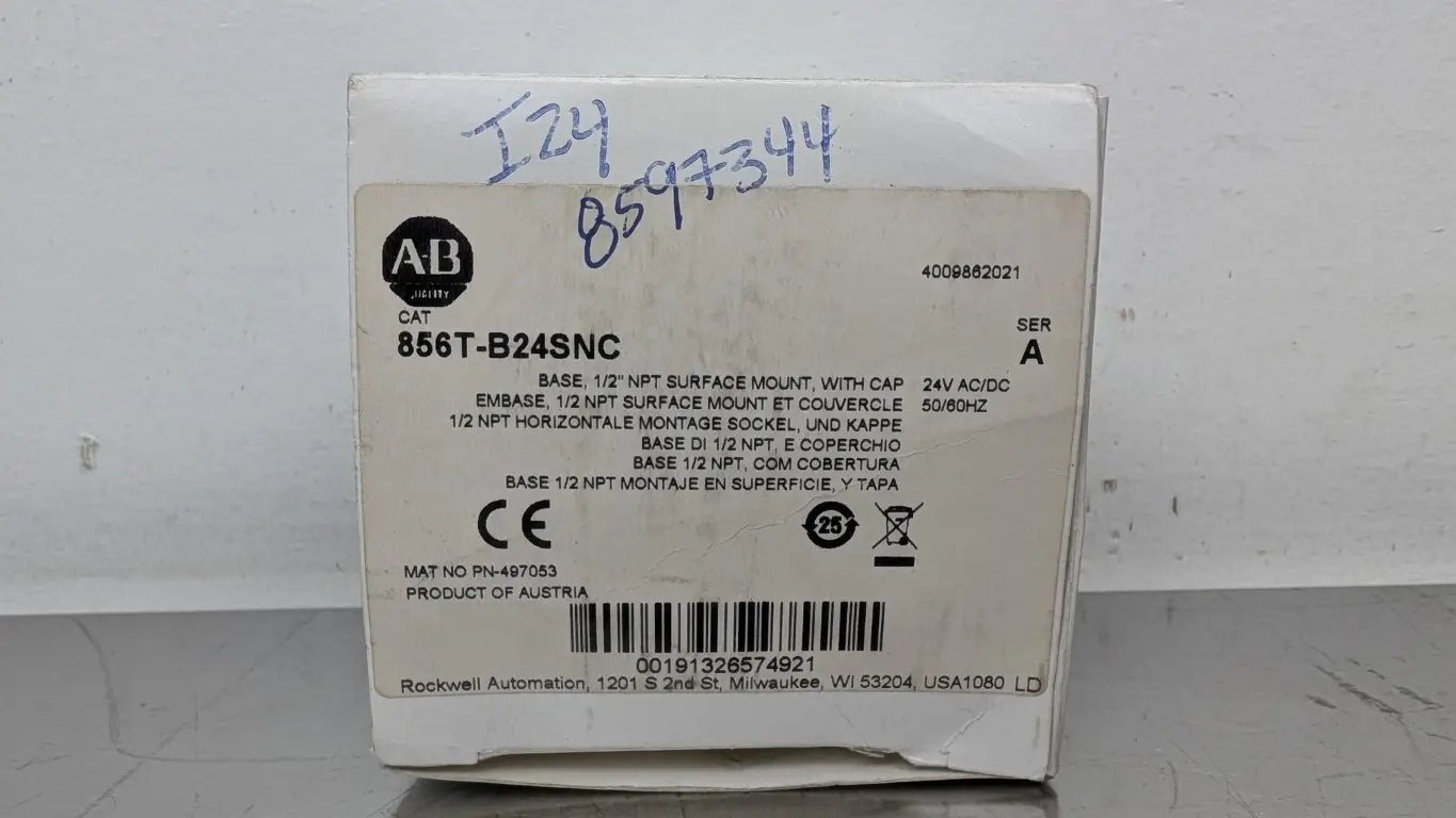 Allen-Bradley 856T-B24SNC Base Surface Mount with Cap Stack Light Ser A 24V AC/DC 1/2" NPT - Image 7