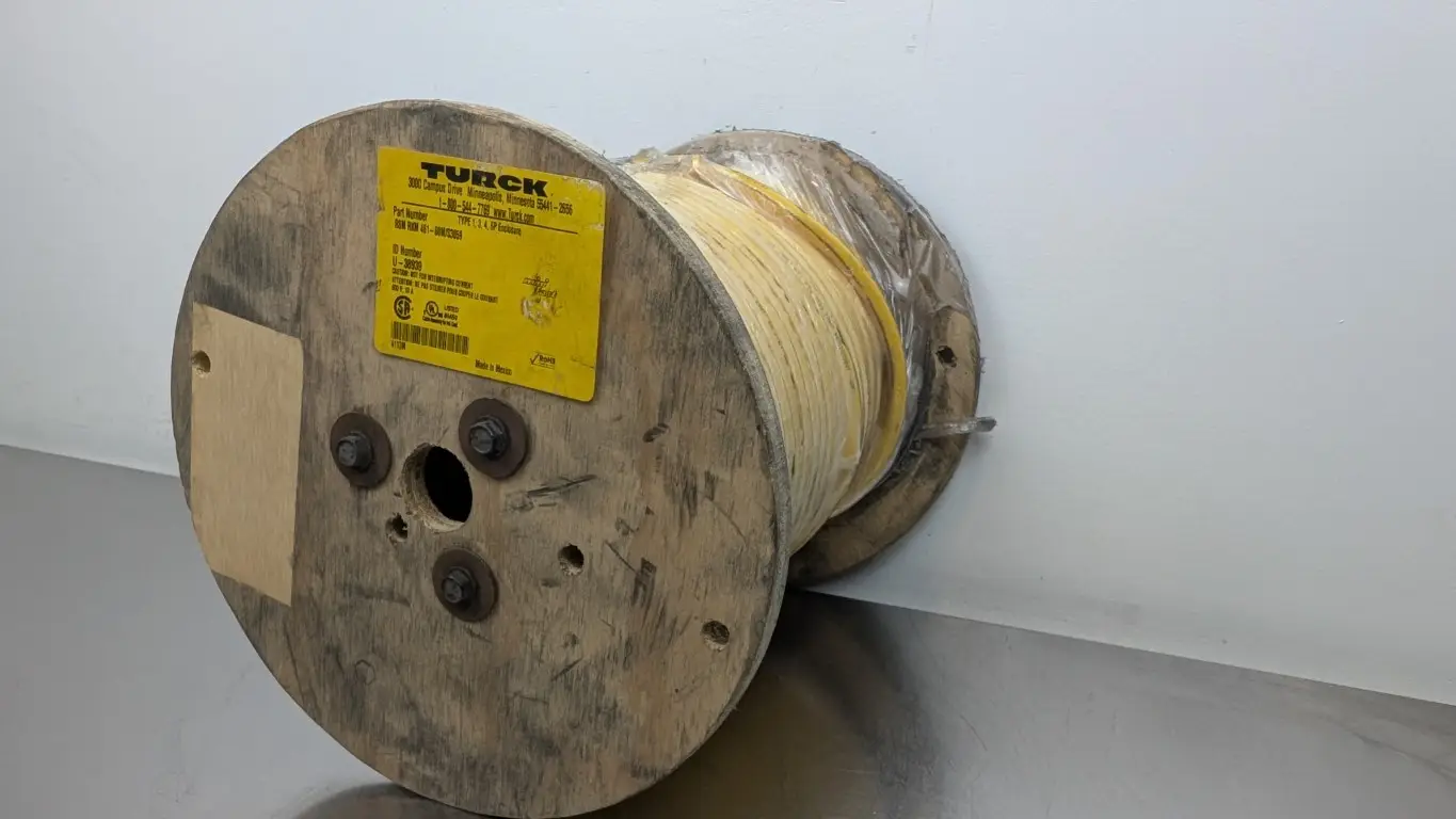 Turck RSM RKM 461-60M/S3059 Extension Cable Cordset U-38939 7/8" Male 4-Pin 7/8" Female 4-Pin 60m Yellow - Image 2