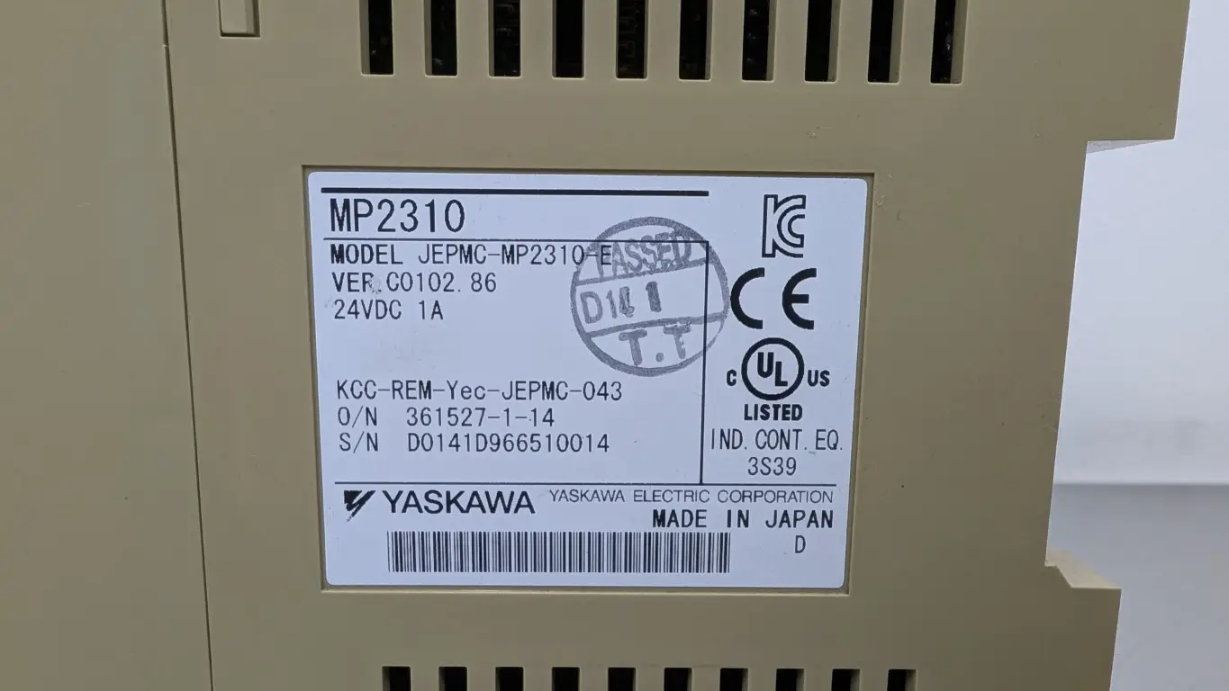 Yaskawa JEPMC-MP2310-E E-Motion Controller MP2310 24VDC 1A - Image 5