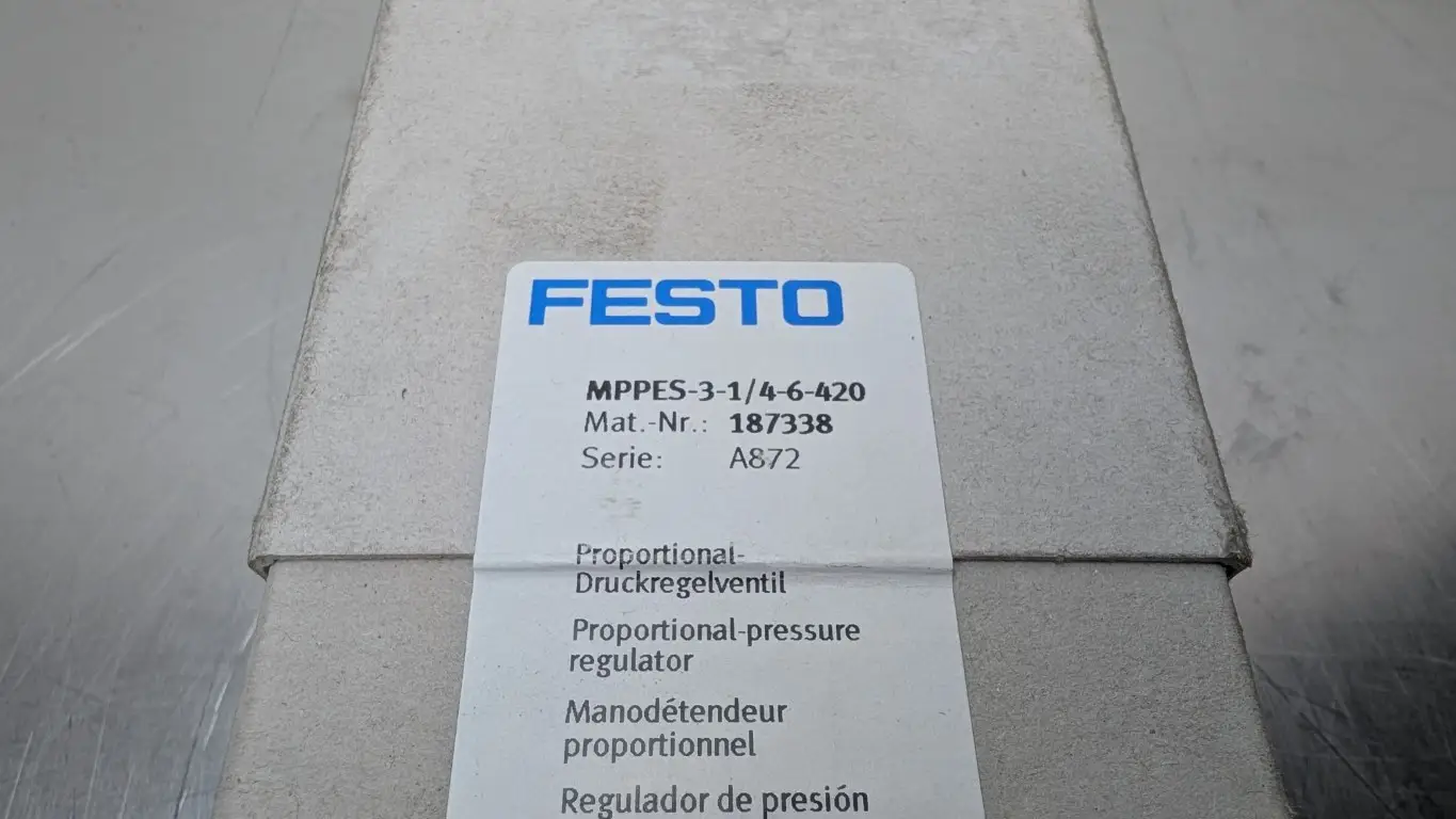 Festo MPPES-3-1/4-6-420 Proportional Pressure Regulator 187338 Ser A872 - Image 4