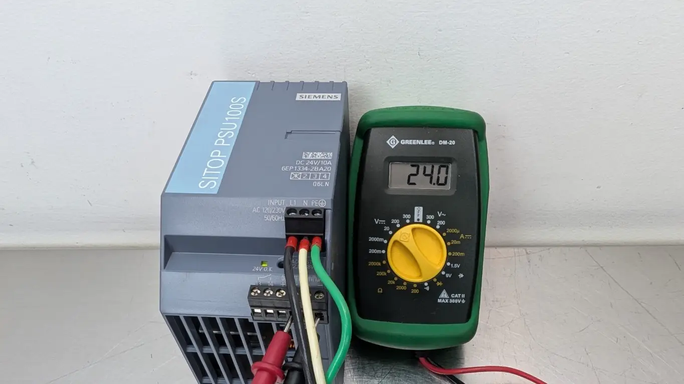 Siemens 6EP1334-2BA20 Power Supply 120/230VAC 4.1/1.9A to 24VDC 10A Powers up