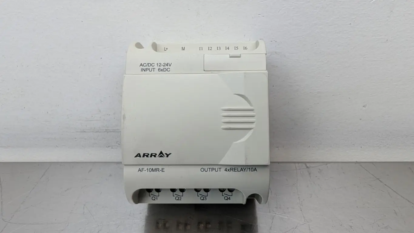 Array AF-10MR-E Programmable Controller 12/24V AC/DC IN: 6xDC OUT:4xRelay/10A Powers up
