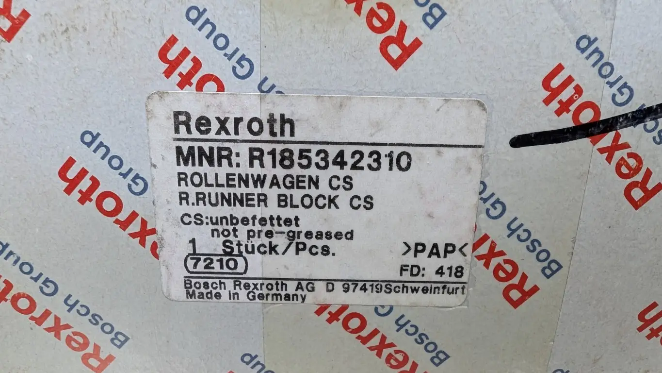 Rexroth R185342310 Roller Runner Block Bearing RWA-045-FLS-C2-H-2 - Image 5