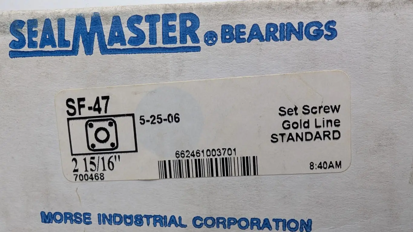 Sealmaster SF-47 4-Bolt Flange Mount Bearing 2-15/16" ID - Image 4