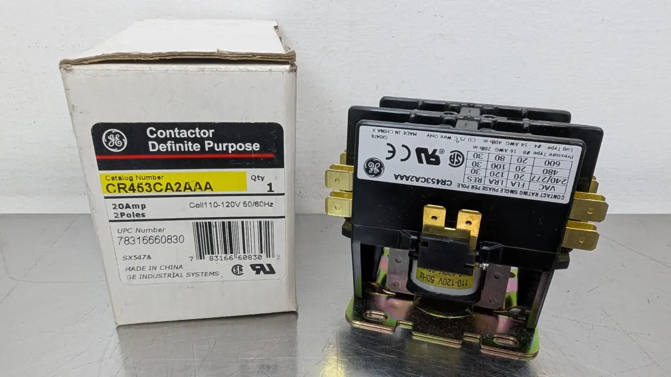 GE CR453CA2AAA Contactor 110/120VAC Coil 240/277/480/600 20A