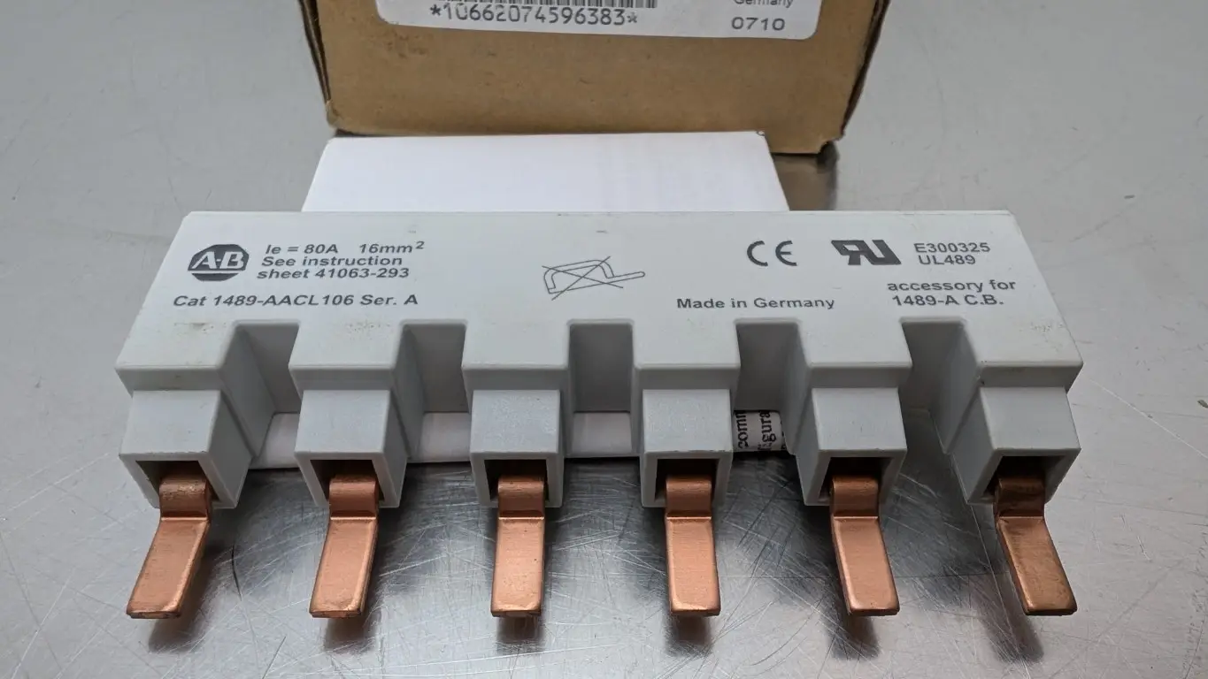 9 Pack Allen-Bradley 1489-AACL106 Busbar Ser A 1489-A Circuit Breaker - Image 2