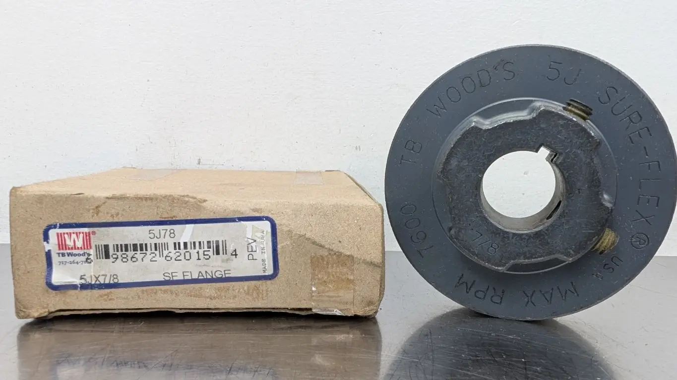 TB Woods 5J78 Sleeve Coupling Flange 5JX7/8 0.8750″ ID Size 5