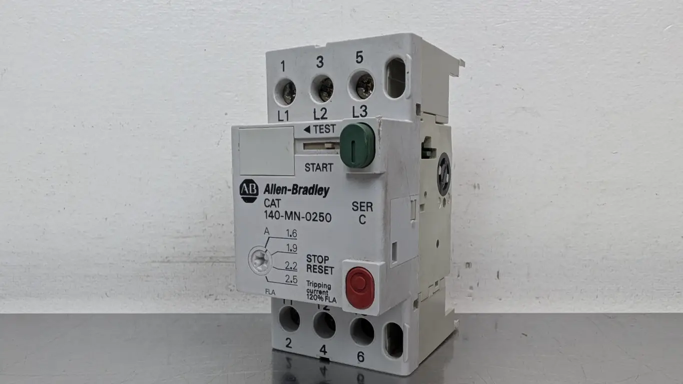 Allen-Bradley 140-MN-0250 Manual Motor Starter Circuit Breaker Ser C 600VAC 1.6-2.5A