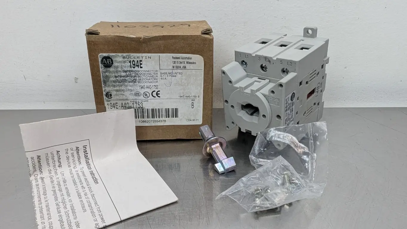 Allen-Bradley 194E-A40-1753 Switch Disconnector Ser B 600VAC 40A