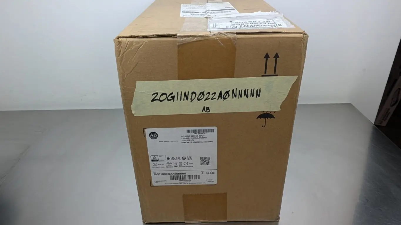 Allen-Bradley 20G11ND022AA0NNNNN AC Drive PowerFlex 755 Ser A FRM 16.002 480VAC 22A (14) 15(10) HP Sealed