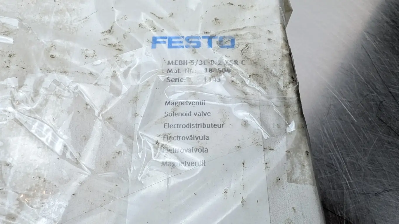 Festo MEBH-5/3E-D-2-ZSR-C Solenoid Valve 184504 24VDC - Image 3