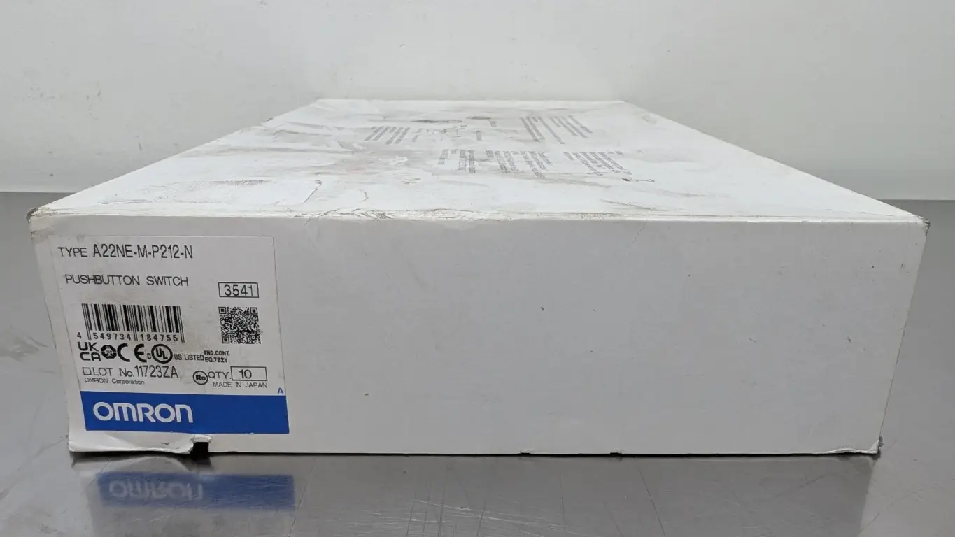 10 Pack Omron A22NE-M-P212-N Emergency Stop Pushbutton 1NO 2NC 40mm Head 22mm Install Dia