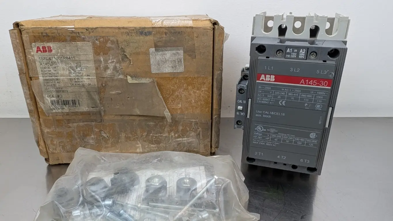 ABB 1SFL471001R8411 Contactor A145-30-1 110/120VAC Coil 690VAC 250A