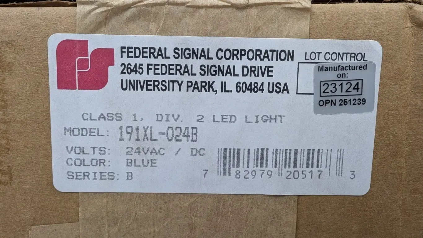 Federal Signal 191XL-024B Flashing LED Light 24V AC/DC - Image 3