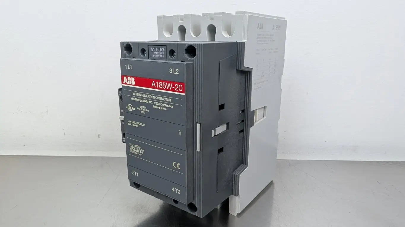 ABB 1SFL491727R9101 Welding Isolation Contactor A185W-20-01E-84 110/120VAC Coil 600VAC 250A - Image 2
