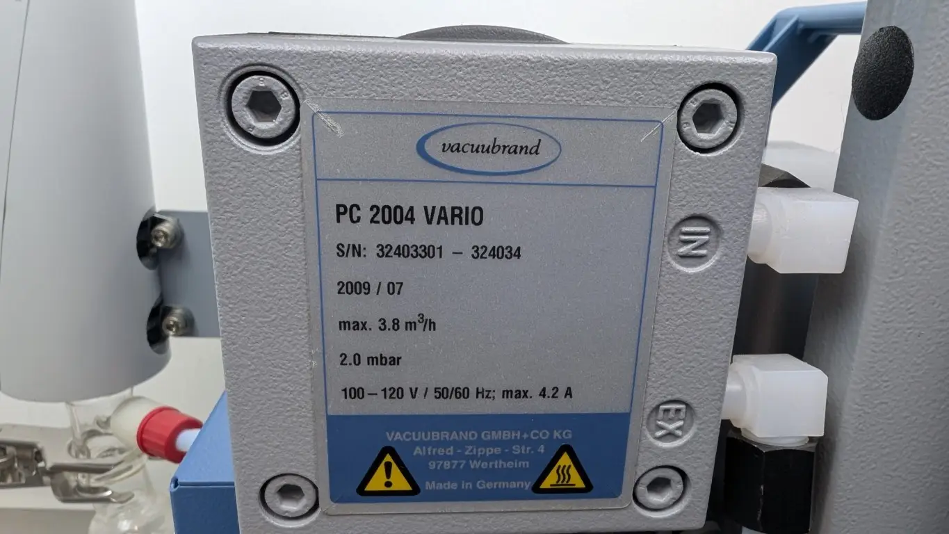 Vacuubrand PC 2004 VARIO Dry Chemistry Vacuum Pump CVC 2000 120VAC - Image 10