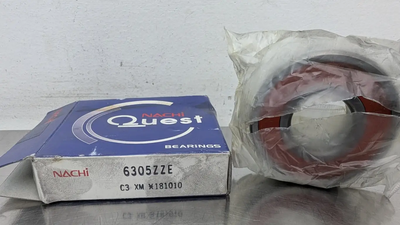 Nachi 6305ZZE Deep Groove Ball Bearing 25mm ID 62mm OD 17mm Wide