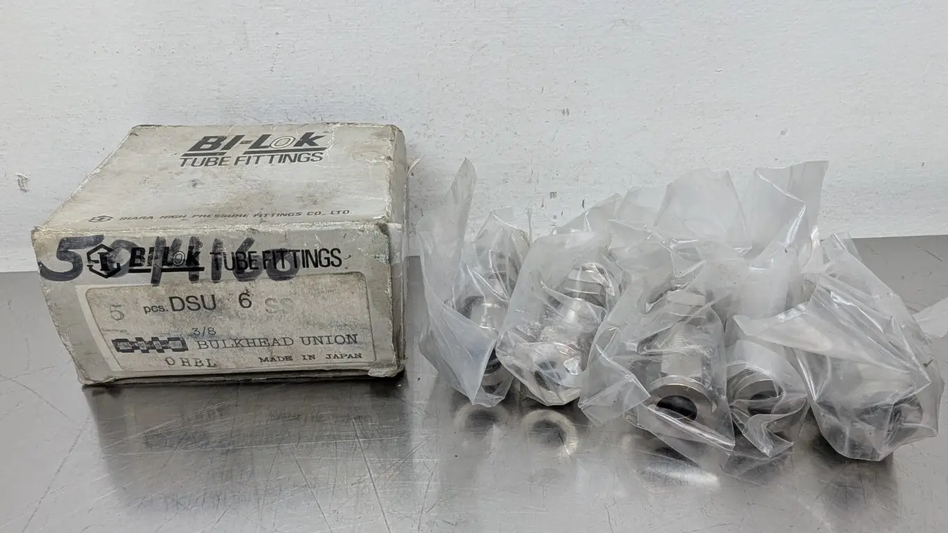 5 Pack Bi-Lok DSU-6SS Stainless Steel Bulkhead Union Fitting 3/8″