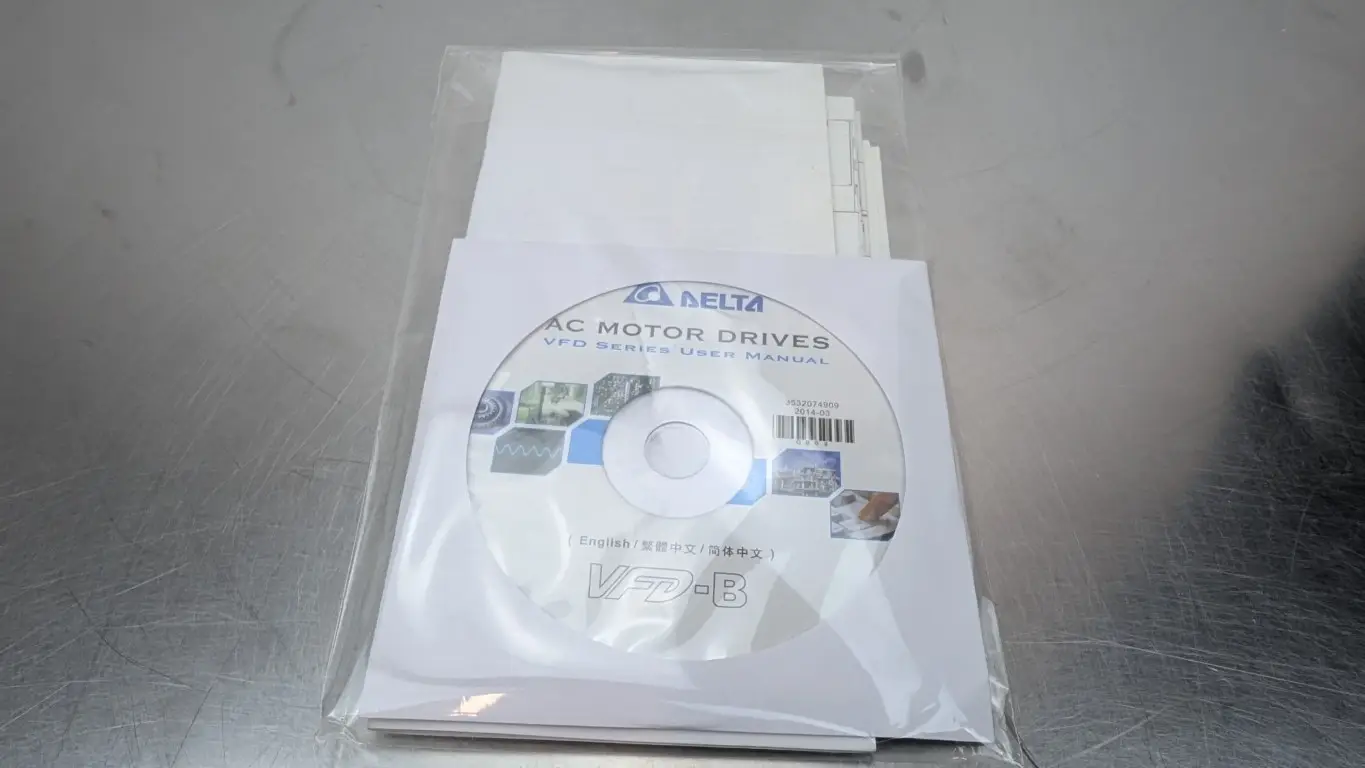 Delta VFD075B43A AC Drive VFD-B Rev 4.23 380-480VAC 19A to 0-480VAC 18A 0.1-400Hz 10 HP - Image 6