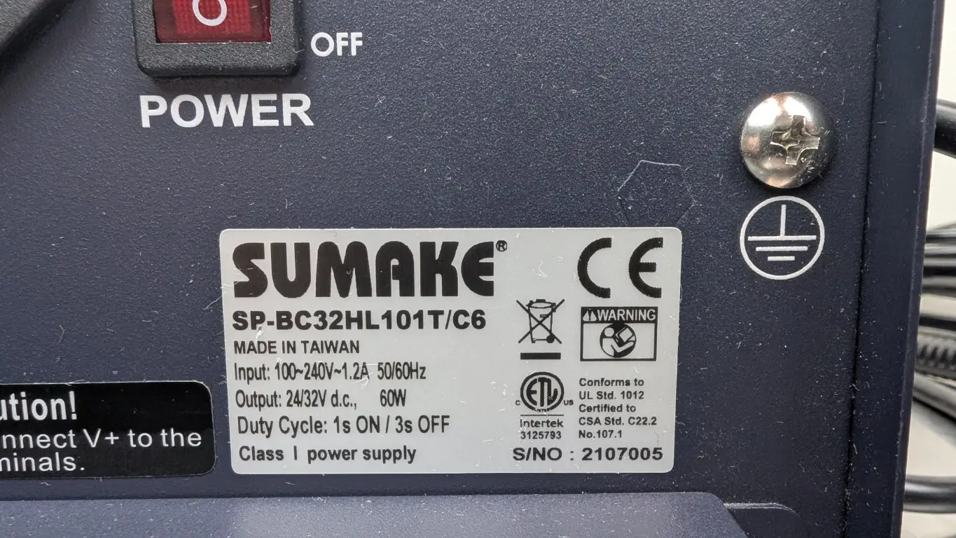 Sumake SP-BC32HL101T/C Electric Torque Screwdriver and Power Supply EA-BN210L/C6 32VDC/100-240VAC 1.2A 1-10 KGf/cm 0.1-0.98 Nm 1000 RPM - Image 10