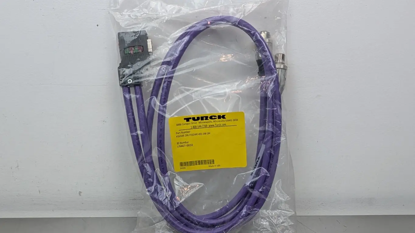 Turck FSSDWE D9S FKSDWE 455-1M-1M PROFIBUS-DP Splitter U9467-0010 D9 Male M12 Female 4-Pin Male 5-Pin 1m Purple